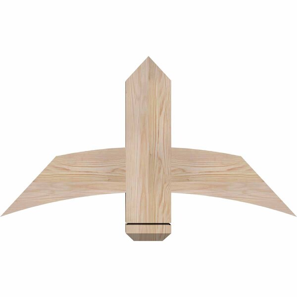 Ekena Millwork Bellingham Smooth Timber Gable Bracket, Douglas Fir, 36"W x 19"H x 3 1/2"D x 5 1/2"F, 13/12 Pitch GBW036X19X0406BEL00SDF - main